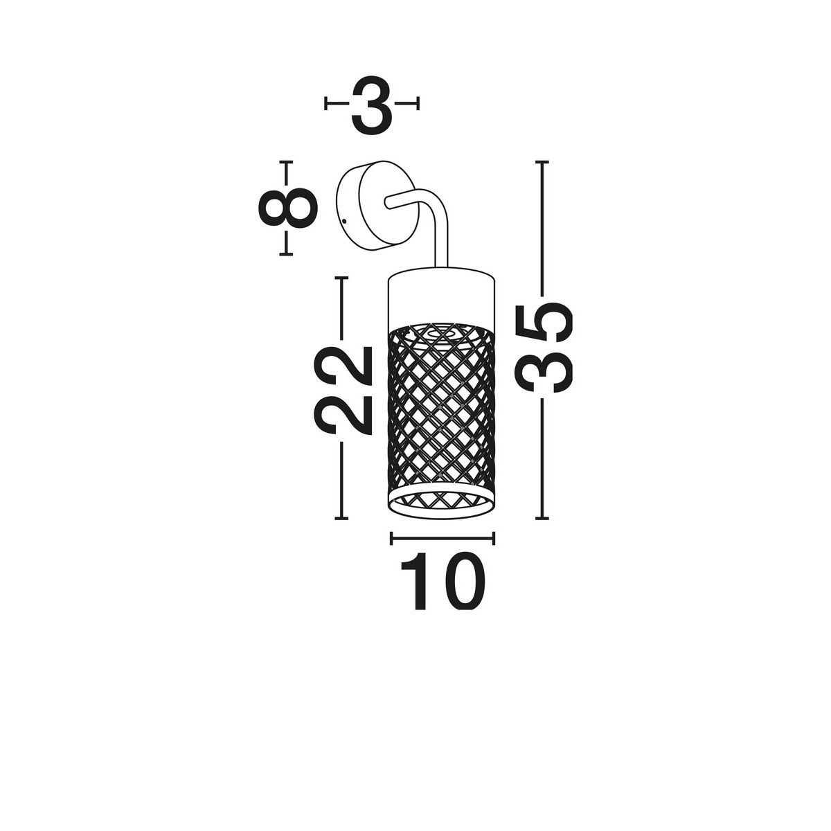 czarujący kinkiet ogrodowy Luces Exclusivas DONZUELA LE75146