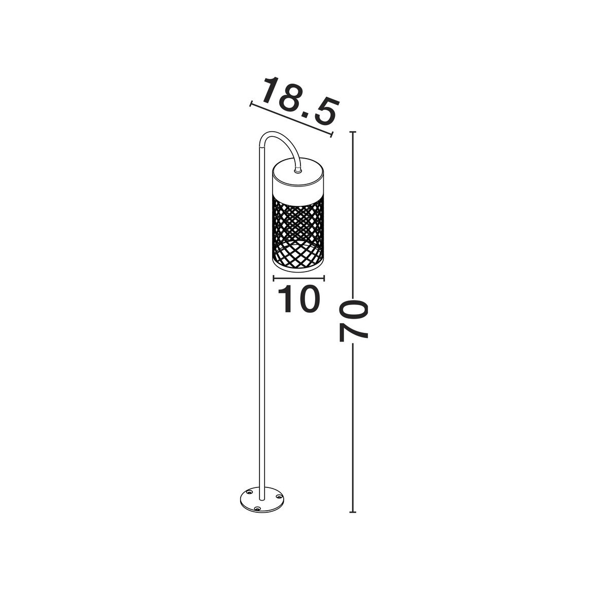 wspaniała lampa ogrodowa - stojąca Luces Exclusivas DONZUELA LE75152