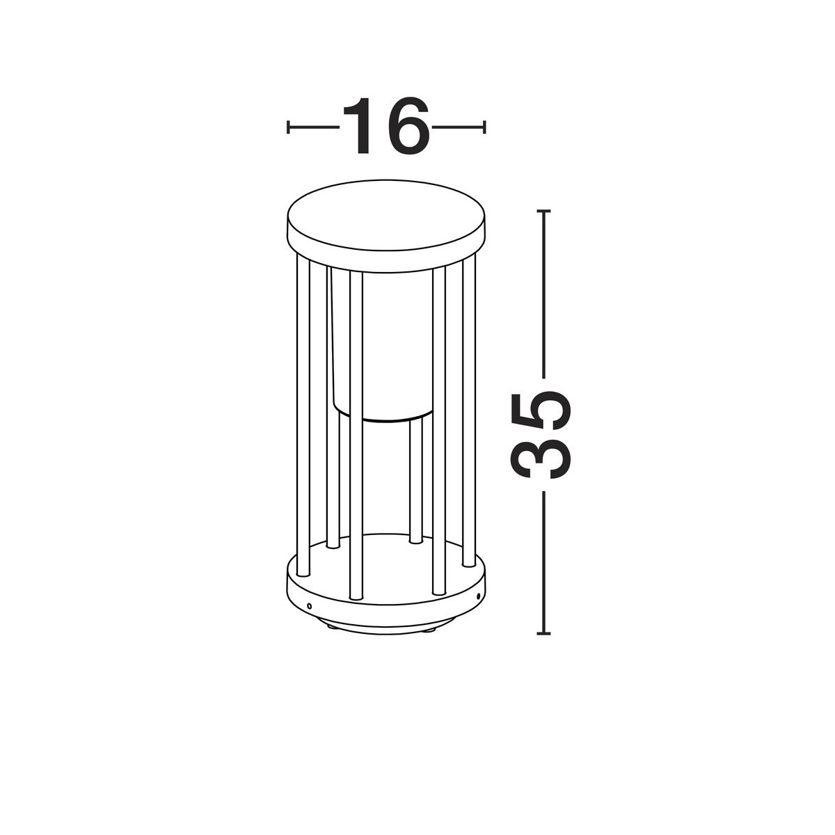 futurystyczna lampa ogrodowa - stojąca Luces Exclusivas MONTIVA LE75172