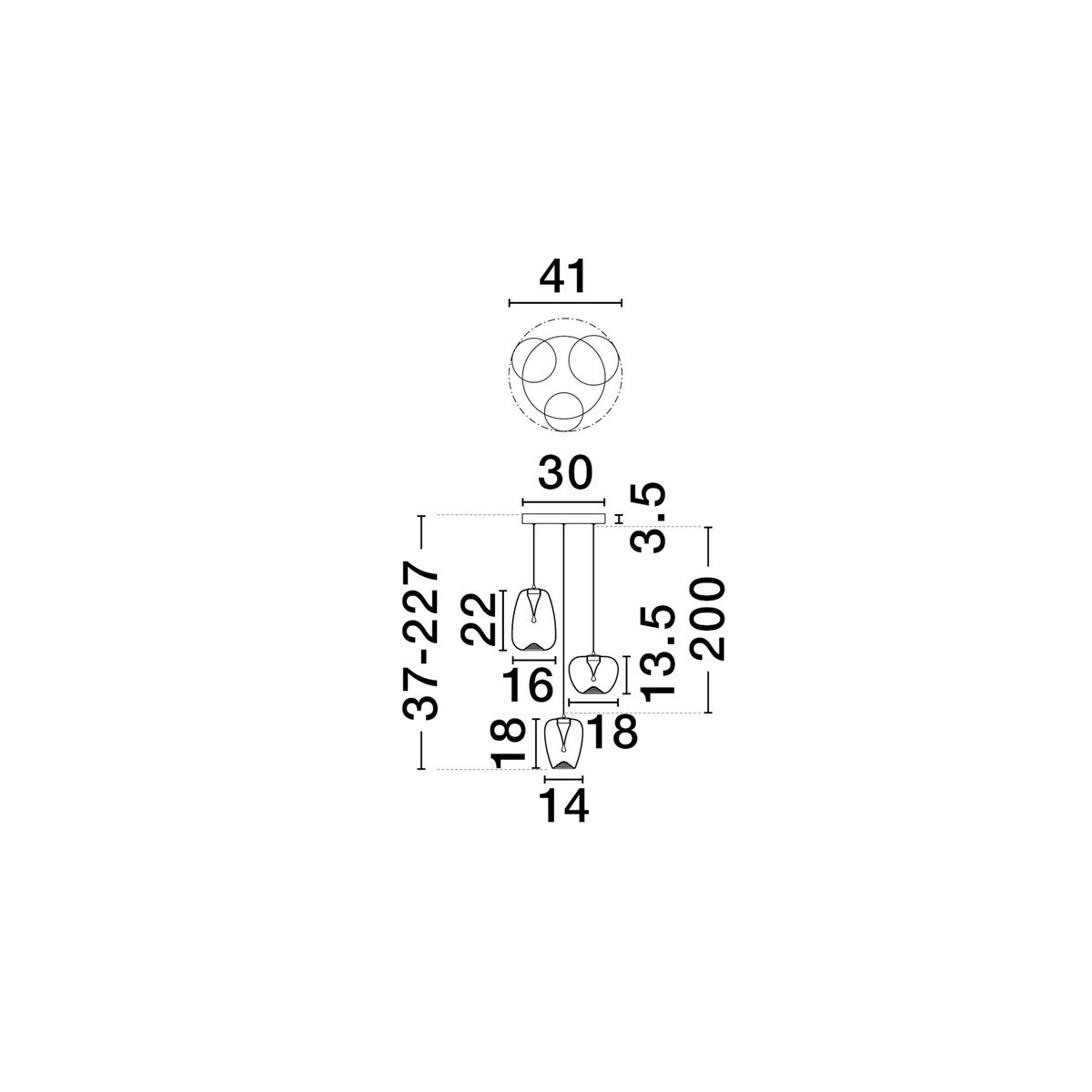 elegancka lampa wisząca Luces Exclusivas JAREVIA LE45126