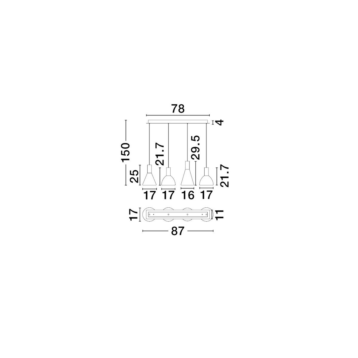 szykowna lampa wisząca Luces Exclusivas SARDUNO LE45140