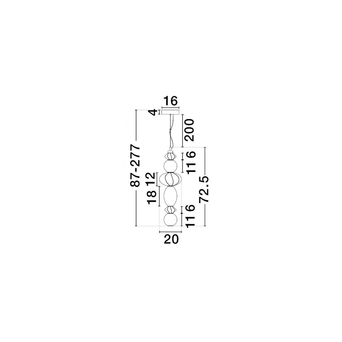 gustowna lampa wisząca Luces Exclusivas CASURNO LE45222