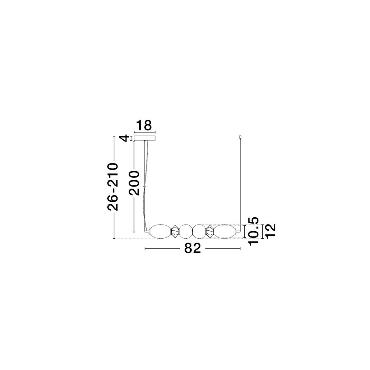 wyjątkowa lampa wisząca Luces Exclusivas MONRETA LE45233