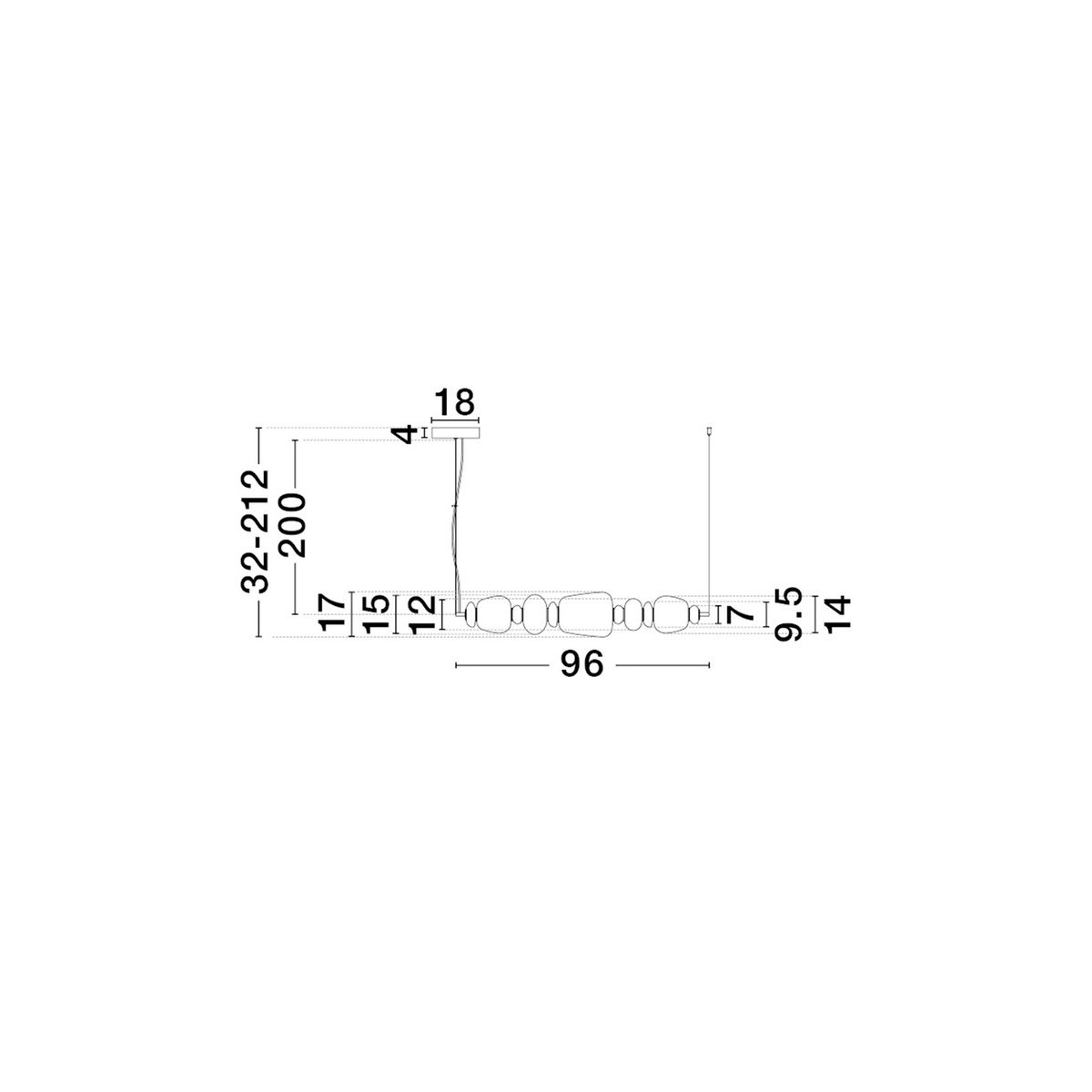 ponadprzeciętna lampa wisząca Luces Exclusivas FELANZO LE45243