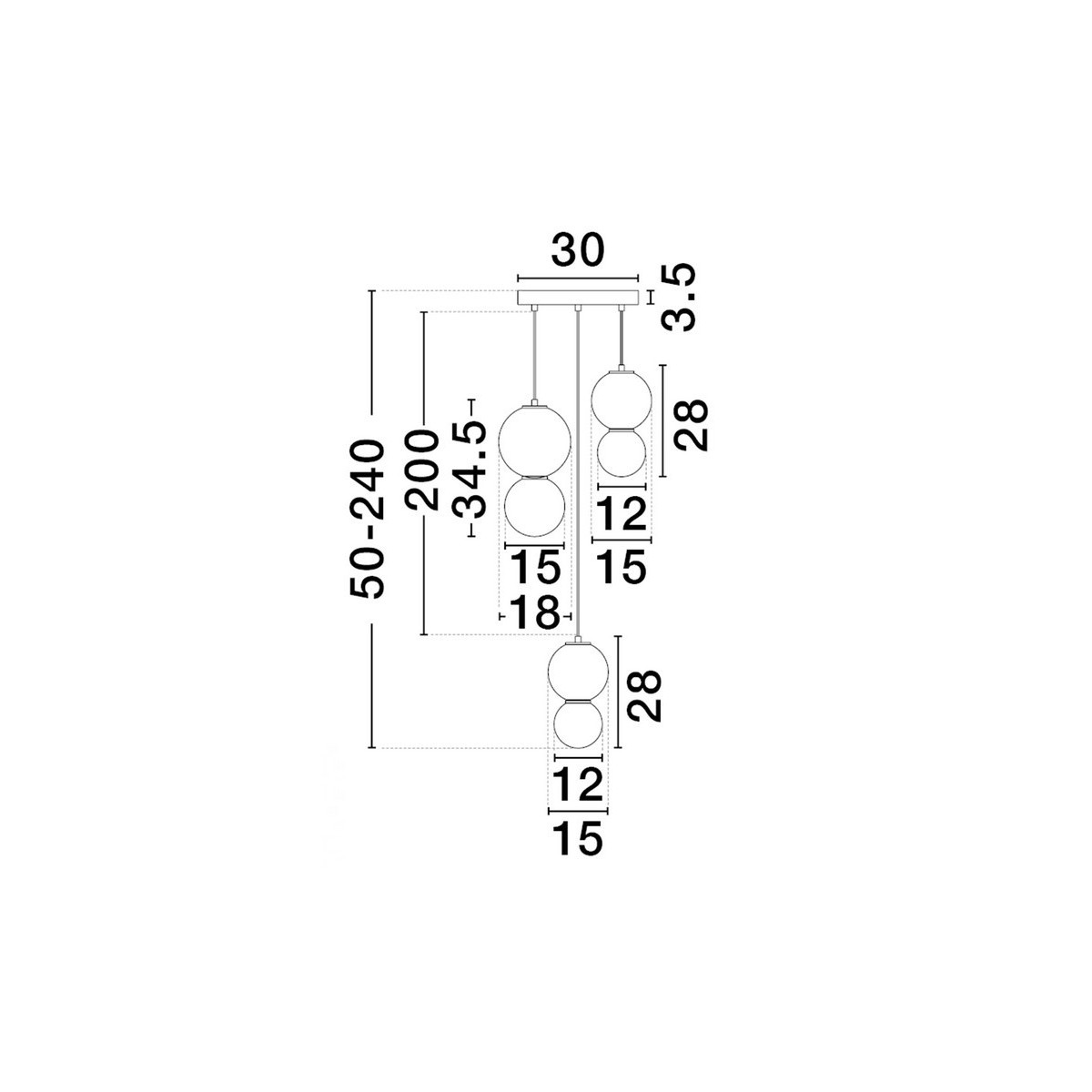 elegancka lampa wisząca Luces Exclusivas JORELIA LE45258