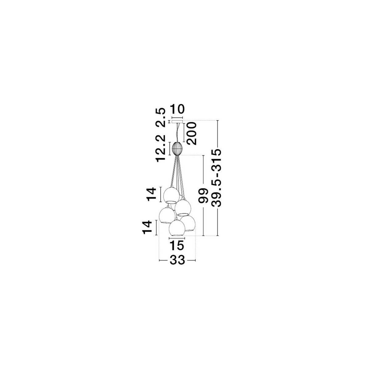 ekskluzywna lampa wisząca Luces Exclusivas LOREVIO LE45259