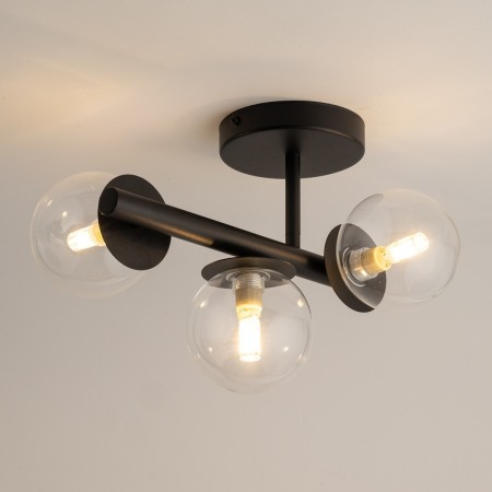 schludna oprawa Sigma AVOLA plafon 40794 kolor czarny 3 x G9 12W led