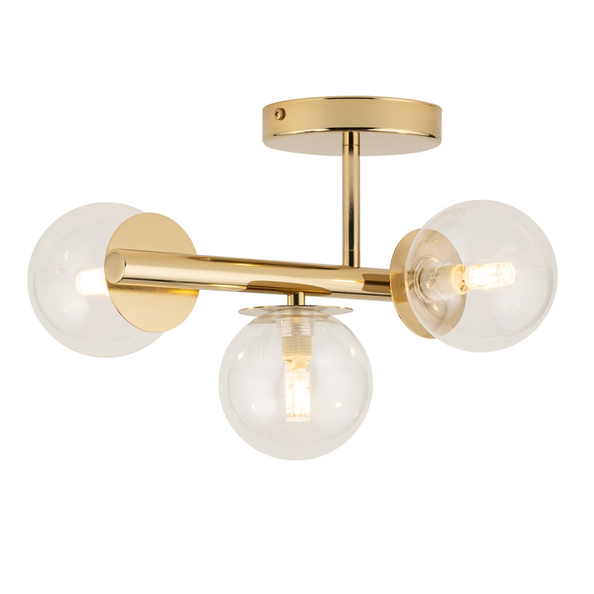 szykowna oprawa Sigma AVOLA plafon 40802 kolor złoty 3 x G9 12W led