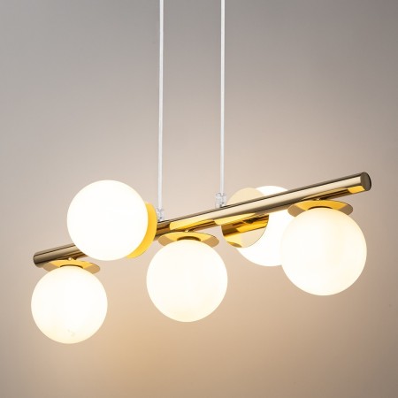 unikalna oprawa Sigma AVOLA lampa wisząca 40795 kolor złoty 5 x G9 12W led