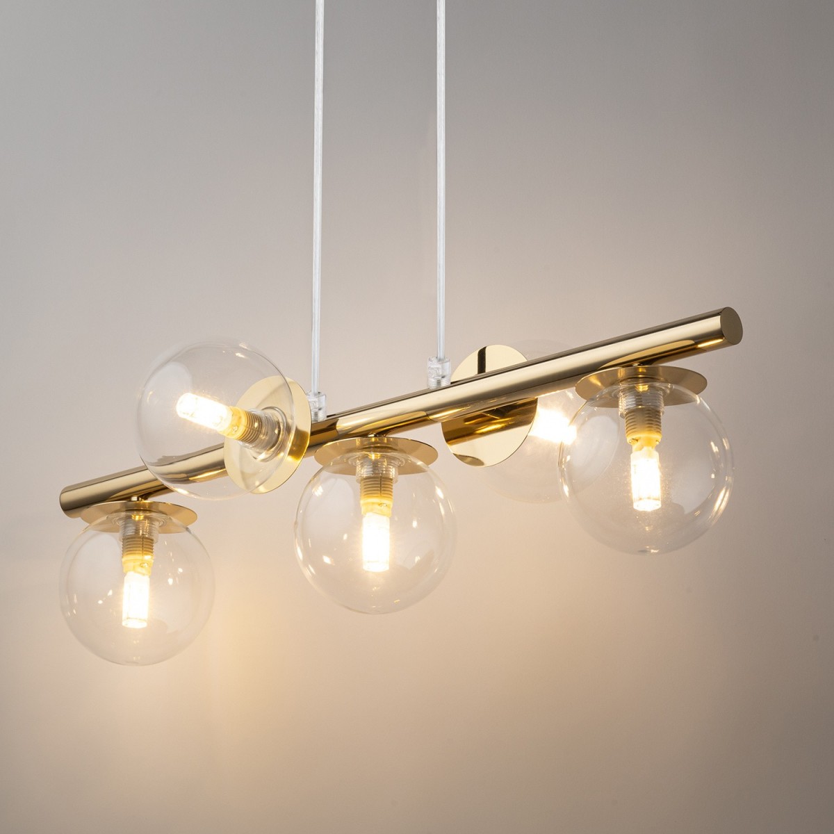 urokliwa oprawa Sigma AVOLA lampa wisząca 40799 kolor złoty 5 x G9 12W led