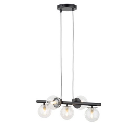 zgrabna oprawa Sigma AVOLA lampa wisząca 40791 kolor czarny 5 x G9 12W led