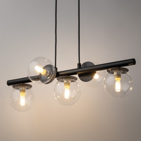 zgrabna oprawa Sigma AVOLA lampa wisząca 40791 kolor czarny 5 x G9 12W led