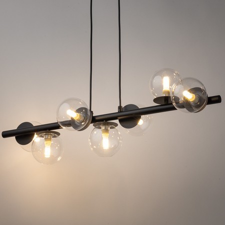 charakterystyczna oprawa Sigma AVOLA lampa wisząca 40792 kolor czarny 7 x G9 12W led