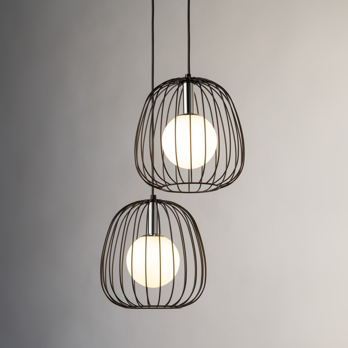 niepowtarzalna oprawa Sigma BELL lampa wisząca 40724 kolor czarny 2 x G9 12W led