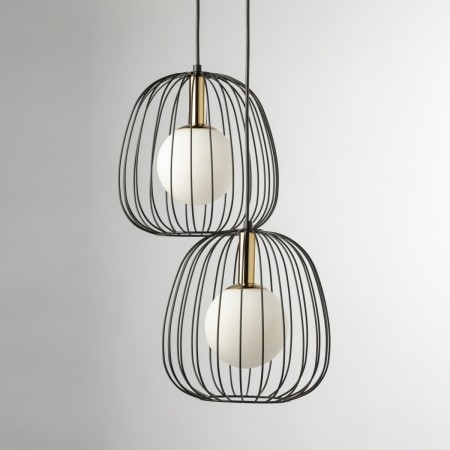 niezwykła oprawa Sigma BELL lampa wisząca 40728 kolor czarny 2 x G9 12W led