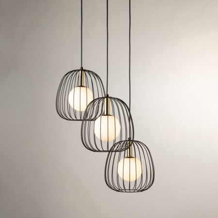 oryginalna oprawa Sigma BELL lampa wisząca 40729 kolor czarny 3 x G9 12W led