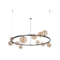 wdzięczna oprawa Sigma BOLERO lampa wisząca- żyrandol 41324 kolor czarny 12XG9 12W LED