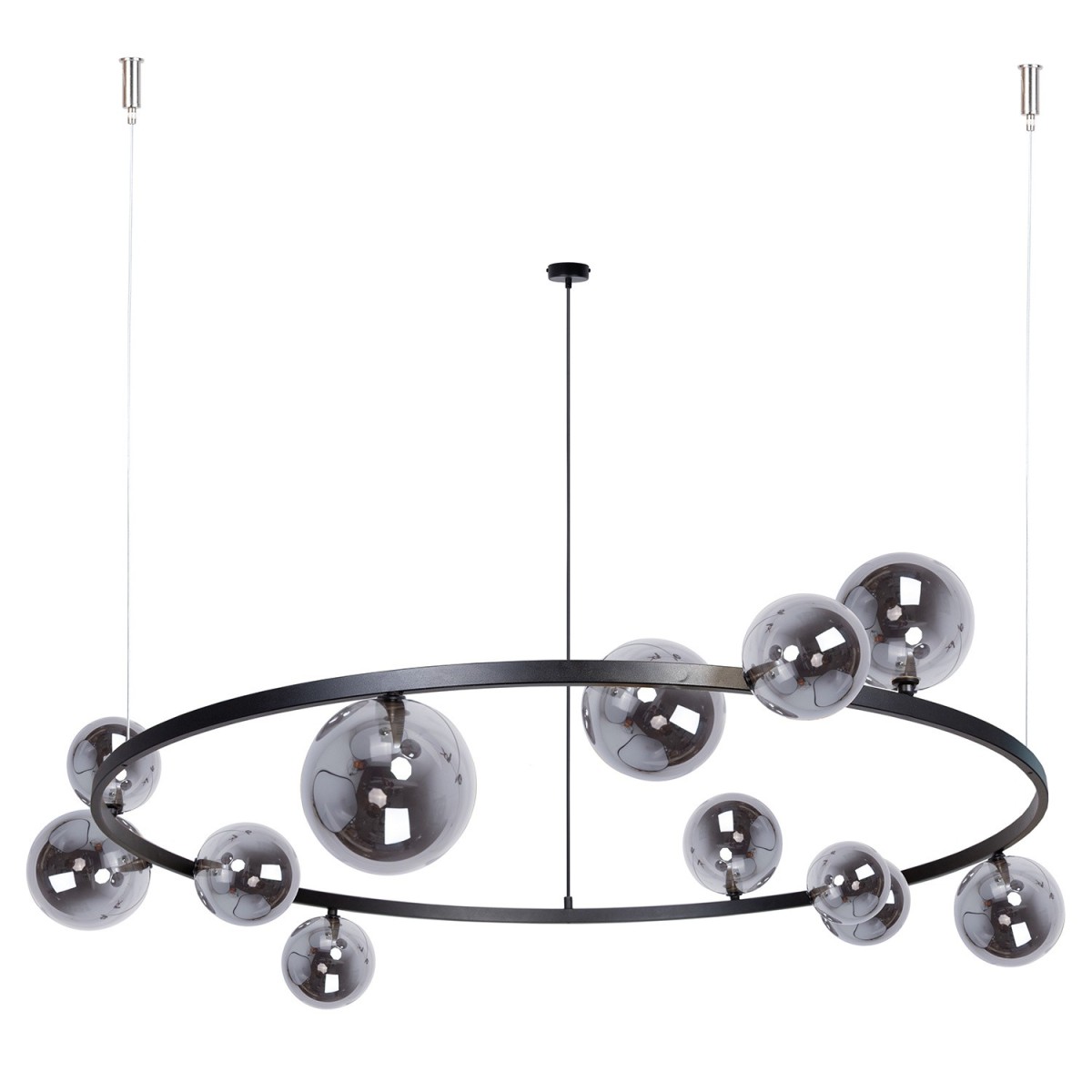 wytworna oprawa Sigma BOLERO lampa wisząca- żyrandol 41327 kolor czarny 12XG9 12W LED