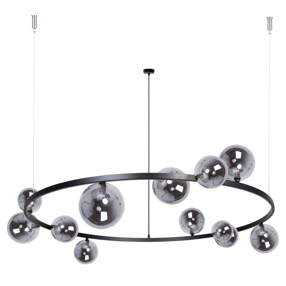wytworna oprawa Sigma BOLERO lampa wisząca- żyrandol 41327 kolor czarny 12XG9 12W LED