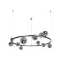 wytworna oprawa Sigma BOLERO lampa wisząca- żyrandol 41327 kolor czarny 12XG9 12W LED