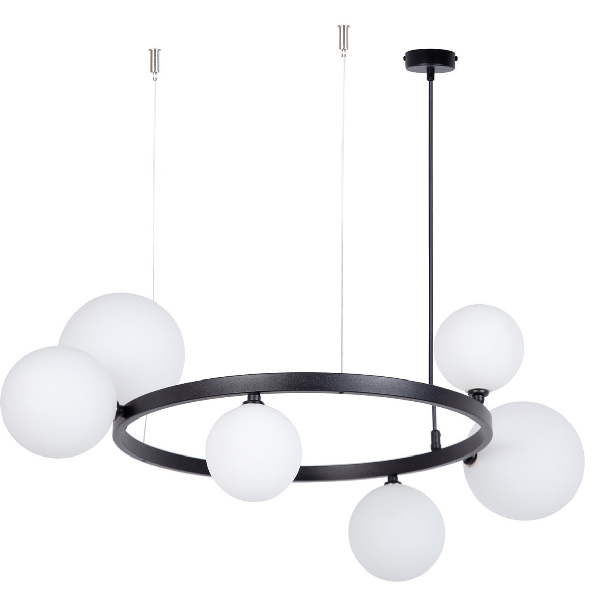 charakterystyczna oprawa Sigma BOLERO lampa wisząca- żyrandol 41319 kolor czarny 6XG9 12W LED