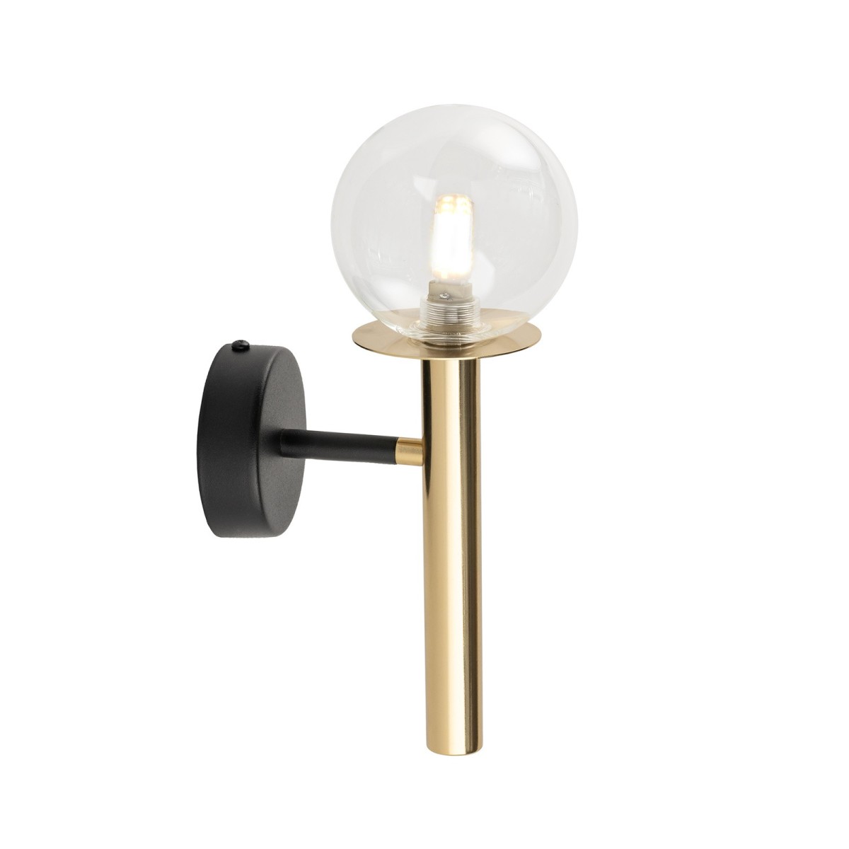 schludna oprawa Sigma DAISY kinkiet 40761 kolor czarny- złoty 1 x G9 12W led