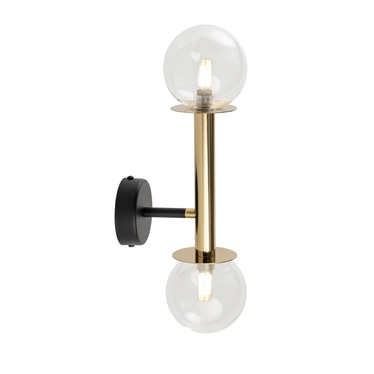 wytworna oprawa Sigma DAISY kinkiet 40762 kolor czarny- złoty 2 x G9 12W led