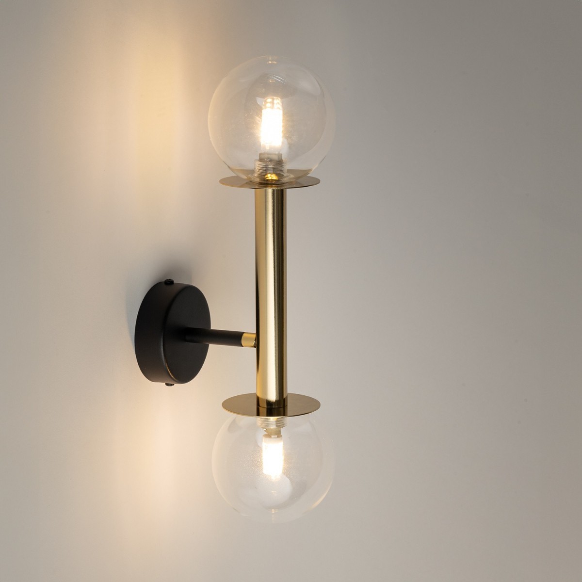 wytworna oprawa Sigma DAISY kinkiet 40762 kolor czarny- złoty 2 x G9 12W led