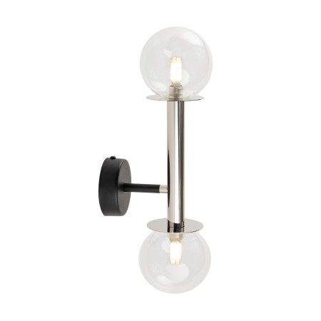 zgrabna oprawa Sigma DAISY kinkiet 40756 kolor czarny- srebrny 2 x G9 12W led