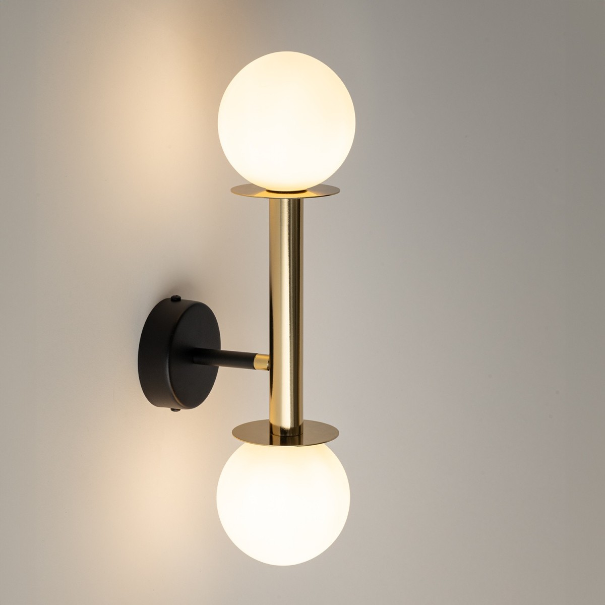 atrakcyjna oprawa Sigma DAISY kinkiet 40774 kolor czarny- złoty 2 x G9 12W led