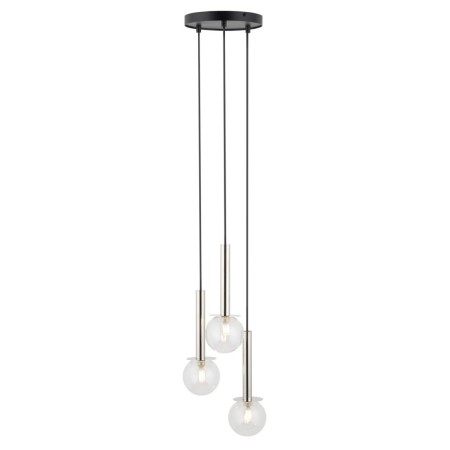 delikatna oprawa Sigma DAISY lampa wisząca 40752 kolor czarny- srebrny 3 x G9 12W led