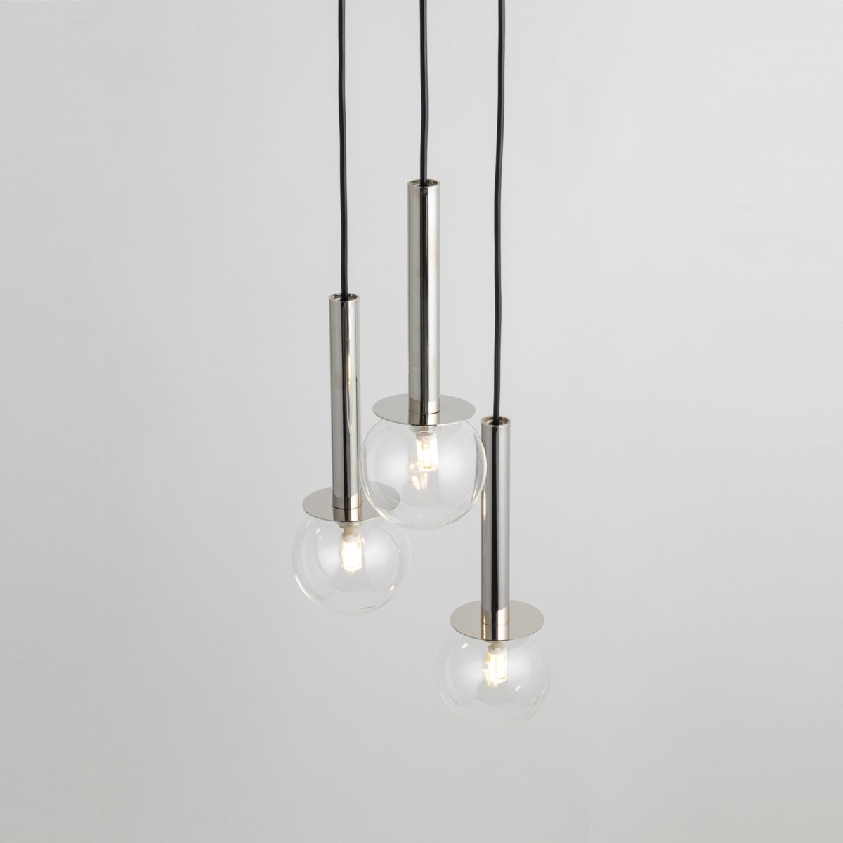 delikatna oprawa Sigma DAISY lampa wisząca 40752 kolor czarny- srebrny 3 x G9 12W led