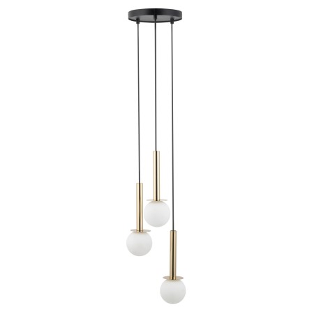designerska oprawa Sigma DAISY lampa wisząca 40770 kolor czarny- złoty 3 x G9 12W led