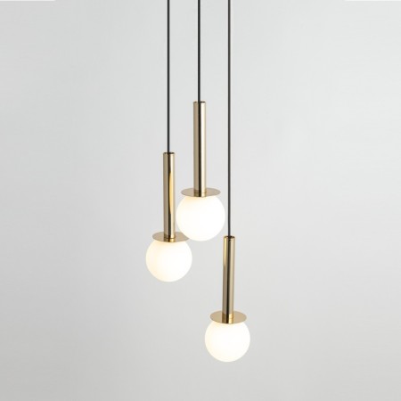 designerska oprawa Sigma DAISY lampa wisząca 40770 kolor czarny- złoty 3 x G9 12W led