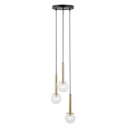 efektowna oprawa Sigma DAISY lampa wisząca 40758 kolor czarny- złoty 3 x G9 12W led