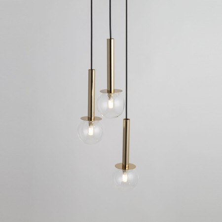 efektowna oprawa Sigma DAISY lampa wisząca 40758 kolor czarny- złoty 3 x G9 12W led