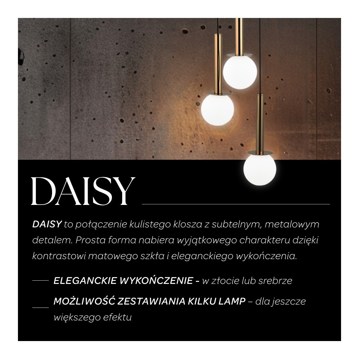 efektowna oprawa Sigma DAISY lampa wisząca 40758 kolor czarny- złoty 3 x G9 12W led