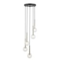 elegancka oprawa Sigma DAISY lampa wisząca 40753 kolor czarny- srebrny 5 x G9 12W led