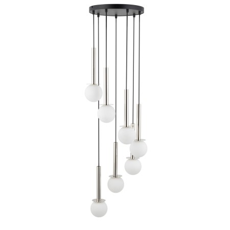 gustowna oprawa Sigma DAISY lampa wisząca 40766 kolor czarny- srebrny 7 x G9 12W led