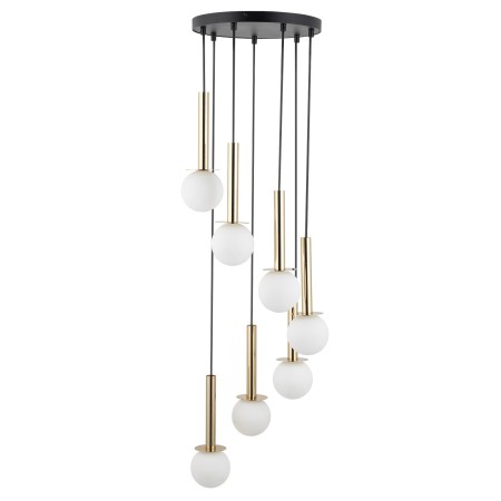 imponująca oprawa Sigma DAISY lampa wisząca 40772 kolor czarny- złoty 7 x G9 12W led