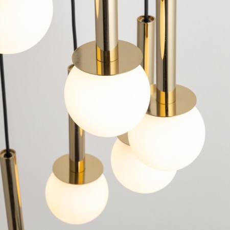 imponująca oprawa Sigma DAISY lampa wisząca 40772 kolor czarny- złoty 7 x G9 12W led