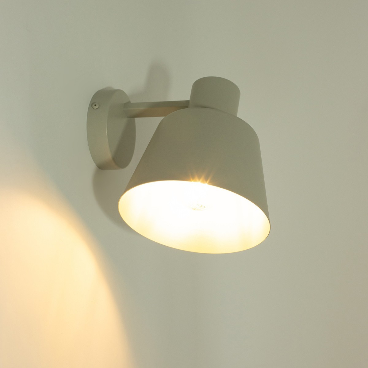 urokliwa oprawa Sigma DUNKA kinkiet 41138 kolor szary beż 1XE27 15W LED