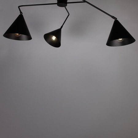 efektowna oprawa Sigma GALAXY plafon 40938 kolor czarny 3 x E27 15W Led