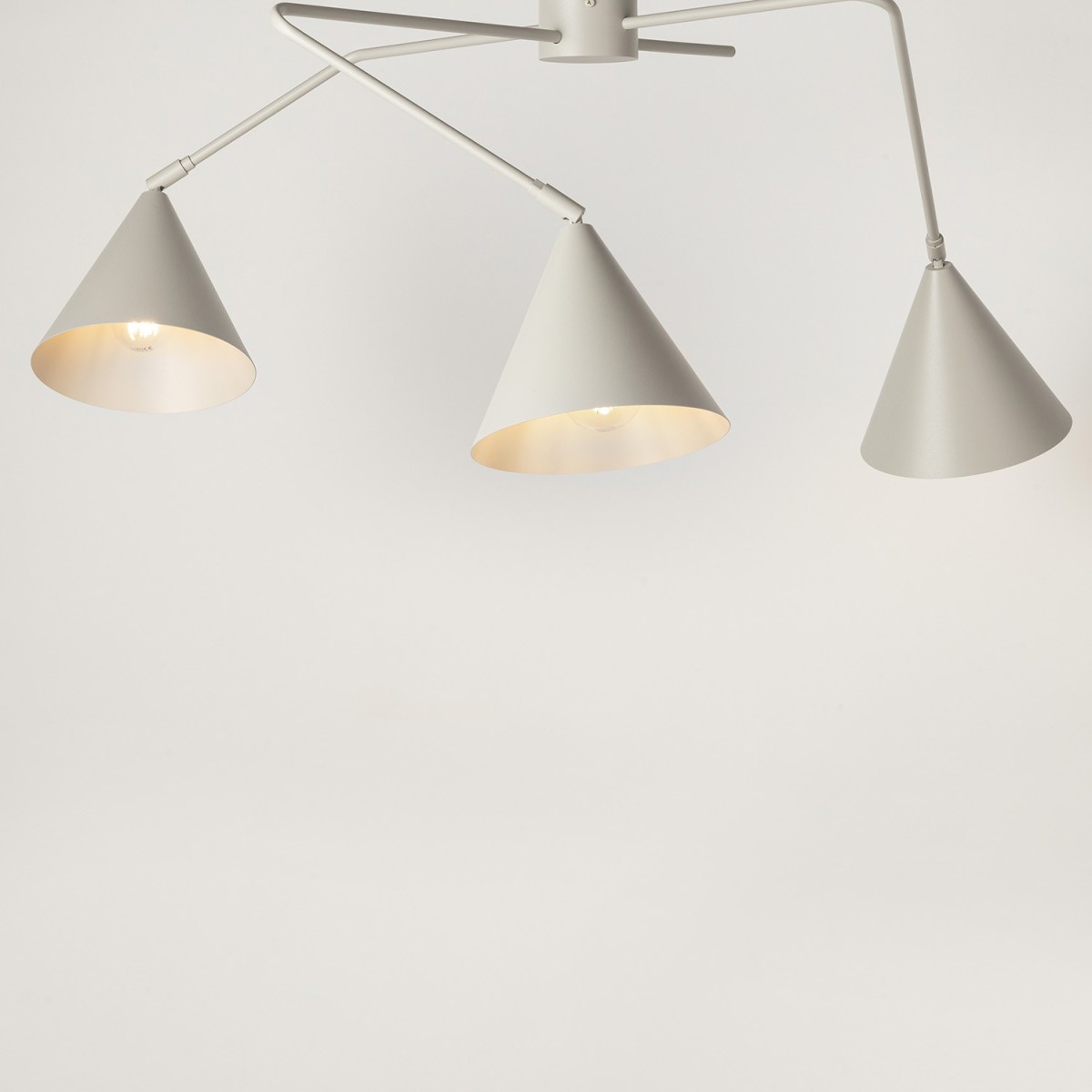 efektowna oprawa Sigma GALAXY plafon 40942 kolor szary beż 3 x E27 15W Led