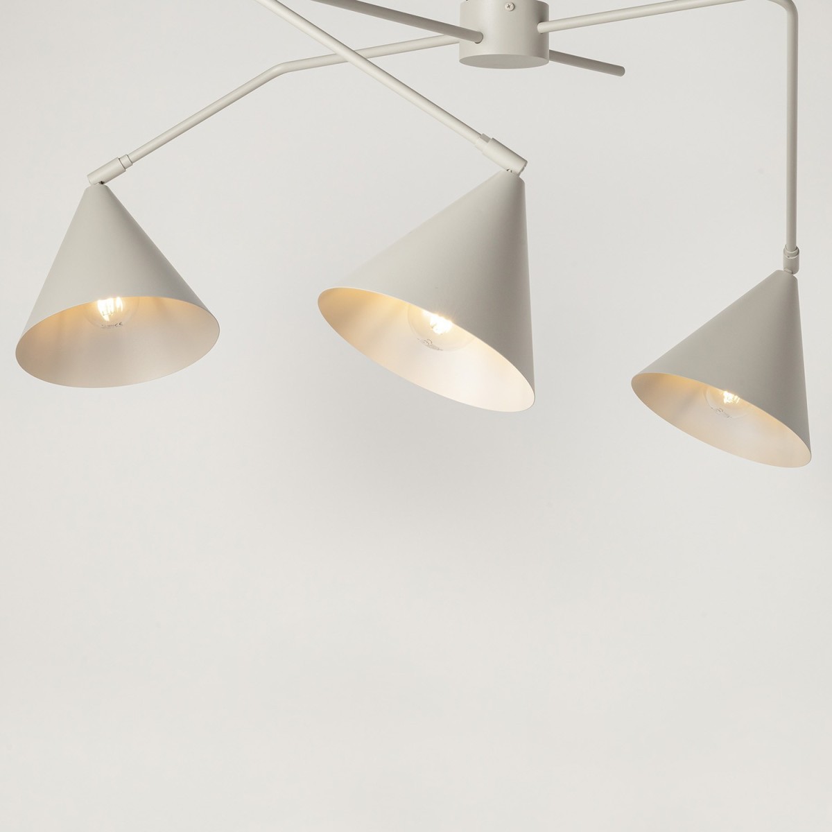 efektowna oprawa Sigma GALAXY plafon 40942 kolor szary beż 3 x E27 15W Led