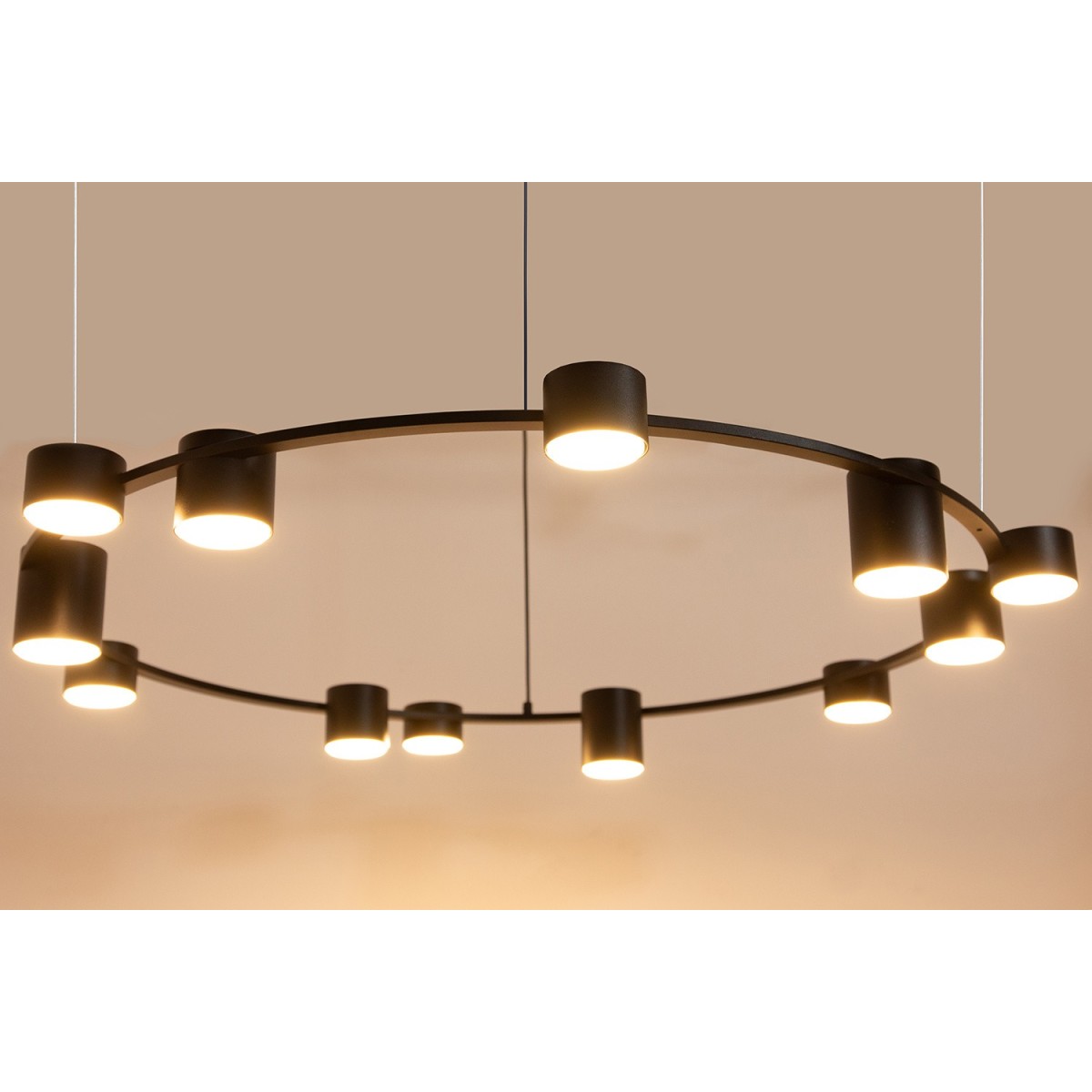 designerska oprawa Sigma KODO lampa wisząca-żyrandol 41339 kolor czarny 12x GX53 12 W LED