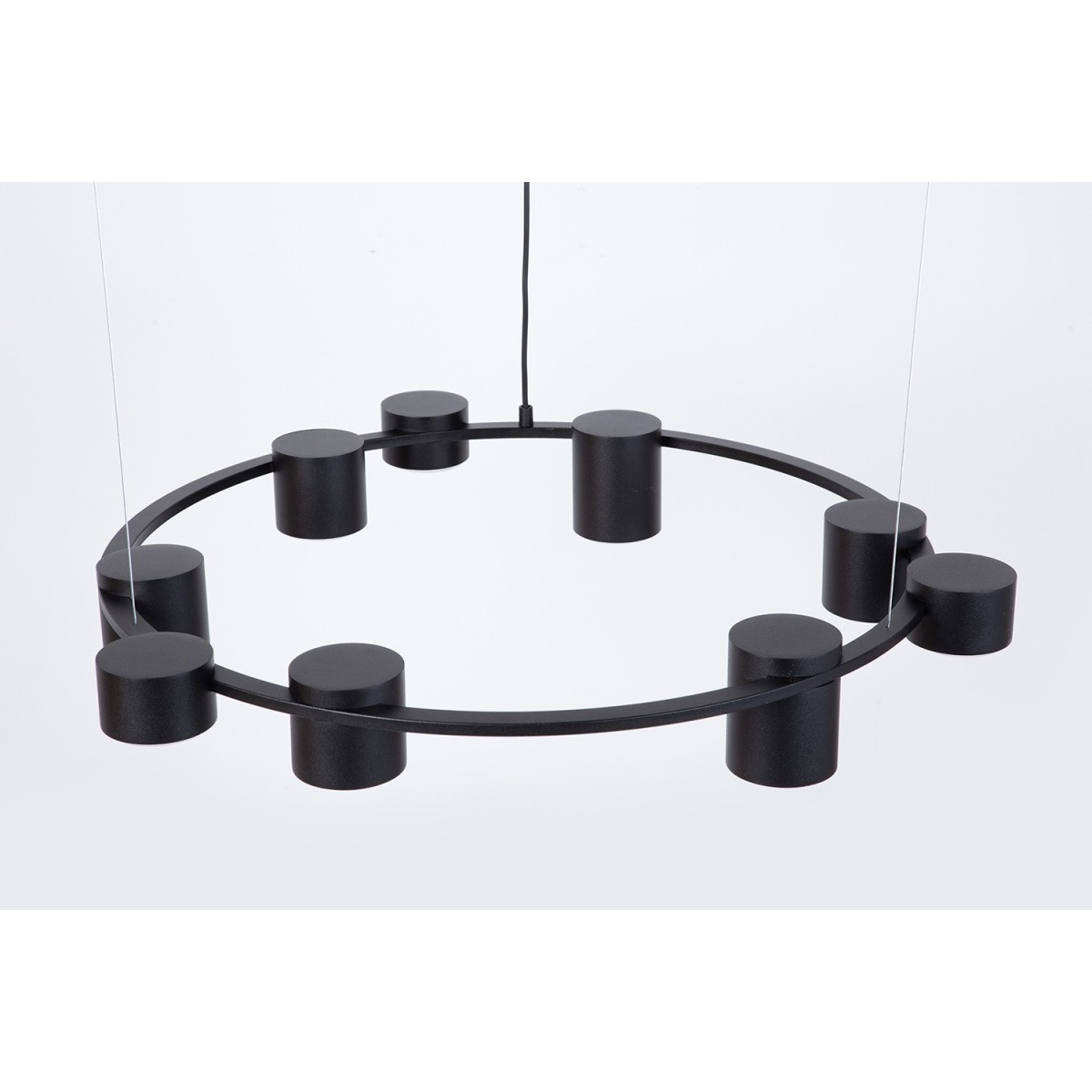 efektowna oprawa Sigma KODO lampa wisząca-żyrandol 41338 kolor czarny 9x GX53 12 W LED