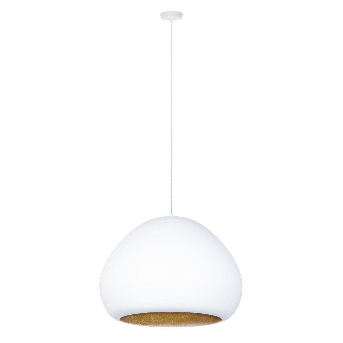 przyjemna dla oka oprawa Sigma LAVA lampa wisząca 41076 kolor biały-złoty 1 x E27 15W Led