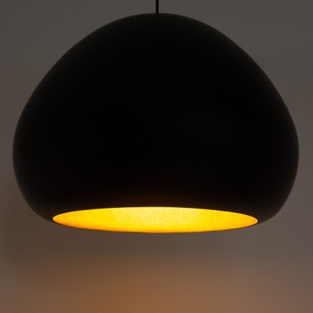 schludna oprawa Sigma LAVA lampa wisząca 41077 kolor czarny-złoty 1 x E27 15W Led