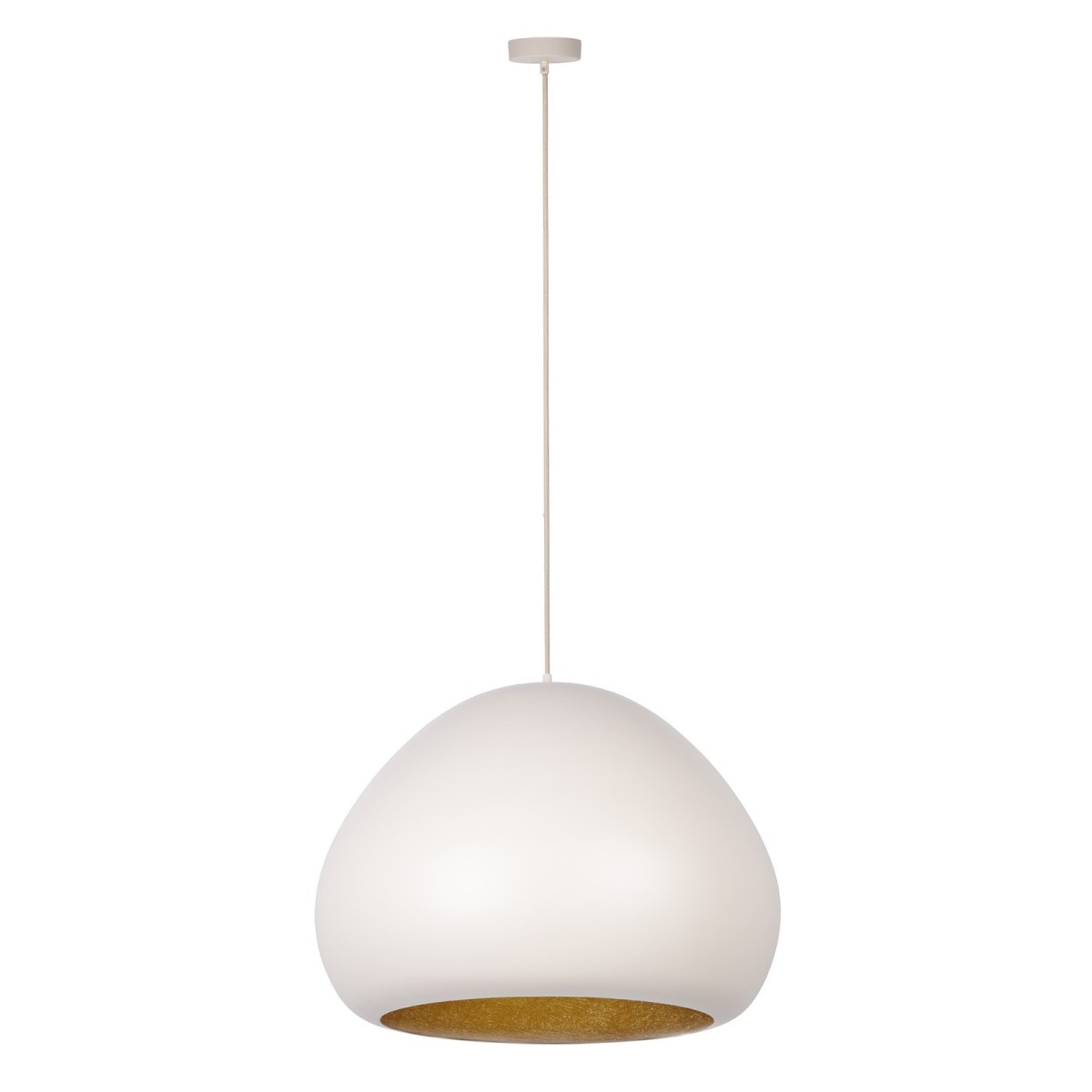 urokliwa oprawa Sigma LAVA lampa wisząca 41082 kolor beżowy-złoty 1 x E27 15W Led